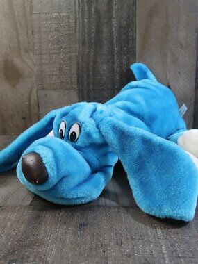 Vintage Blue Floppy Ear Dog Plush Stuffed Toy 90s Best Made Toys